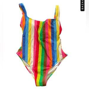 NWT Tabitha Brown for Target Striped One Piece Swimsuit